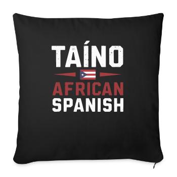Taino Indian Puerto Rico Boricua Puerto Rican - Sofa pillowcase 17,3'' x 17,3'' (45 x 45 cm) - black - Front
