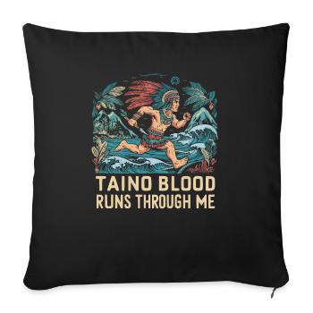 Taino Indian Puerto Rico Boricua Puerto Rican - Sofa pillowcase 17,3'' x 17,3'' (45 x 45 cm) - black - Front