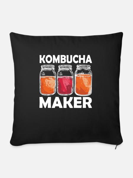 Kombucha Maker Kombucha Tee liebhaber - Sofakissenbezug 45 x 45 cm - Schwarz