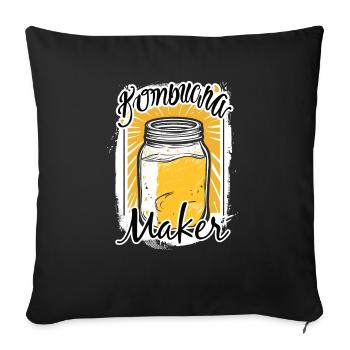 Kombucha Maker Kombucha Tea Lovers - Sofa pillowcase 17,3'' x 17,3'' (45 x 45 cm) - black - Front