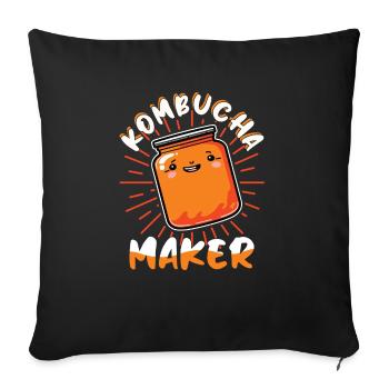 Kombucha Maker Kombucha Tea Lovers - Sofa pillowcase 17,3'' x 17,3'' (45 x 45 cm) - black - Front