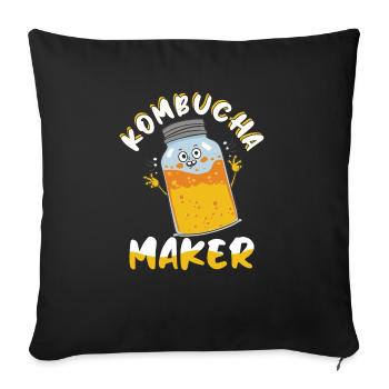Kombucha Maker Kombucha Tee liebhaber - Sofakissenbezug 45 x 45 cm - Schwarz - Vorne
