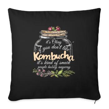 Kombucha Maker Kombucha Tee liebhaber - Sofakissenbezug 45 x 45 cm - Schwarz - Vorne