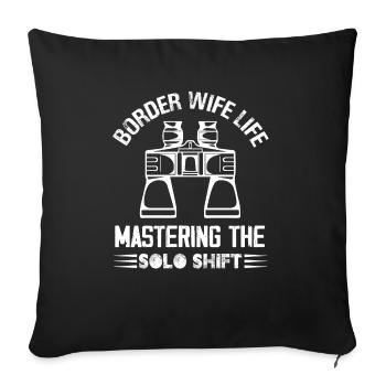 Border Wife Life Maîtriser The Solo Shift Frontier - Housse de coussin décorative 45 x 45 cm - noir - Devant
