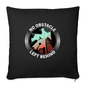 Funny parkour saying - Sofa pillowcase 17,3'' x 17,3'' (45 x 45 cm) - black - Front