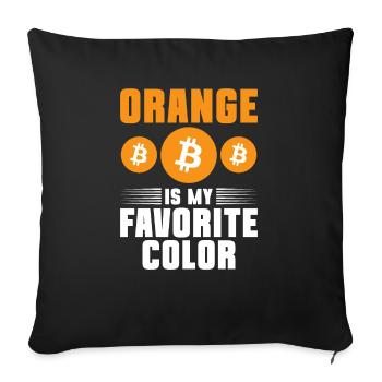 Bitcoin Kryptowährung BTC Crypto Trader - Sofakissenbezug 45 x 45 cm - Schwarz - Vorne
