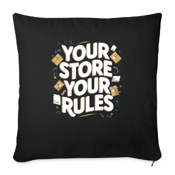 Dropshipping-Geschäft E-Commerce-Unternehmer - Sofakissenbezug 45 x 45 cm - Schwarz - Vorne
