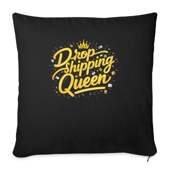 Dropshipping-Geschäft E-Commerce-Unternehmer - Sofakissenbezug 45 x 45 cm - Schwarz - Vorne