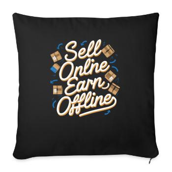 Dropshipping-Geschäft E-Commerce-Unternehmer - Sofakissenbezug 45 x 45 cm - Schwarz - Vorne