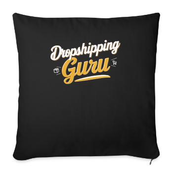 Dropshipping-Geschäft E-Commerce-Unternehmer - Sofakissenbezug 45 x 45 cm - Schwarz - Vorne