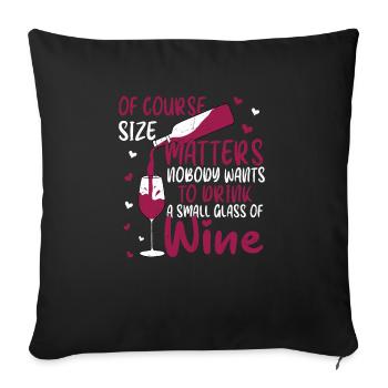 Vin rouge blanc rosé drôle Vintner Winery - Housse de coussin décorative 45 x 45 cm - noir - Devant