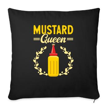 Senf Mustard - Sofakissenbezug 45 x 45 cm - Schwarz - Vorne