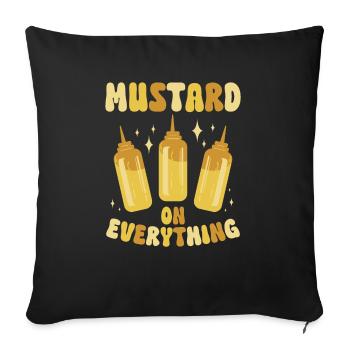 Senf Mustard - Sofakissenbezug 45 x 45 cm - Schwarz - Vorne
