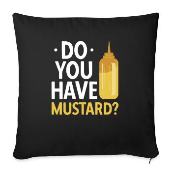 Senf Mustard - Sofakissenbezug 45 x 45 cm - Schwarz - Vorne