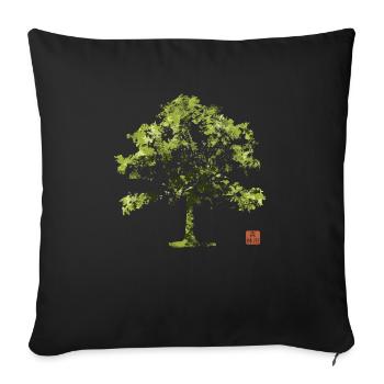 Shinrin Yoku Japanese Art Nature Forest - Sofakissenbezug 45 x 45 cm - Schwarz - Vorne