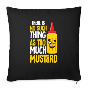 Senf Mustard - Sofakissenbezug 45 x 45 cm - Schwarz - Vorne