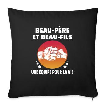 Vintage Father-in-Law and Men's Stepson - Sofa pillowcase 17,3'' x 17,3'' (45 x 45 cm) - black - Front