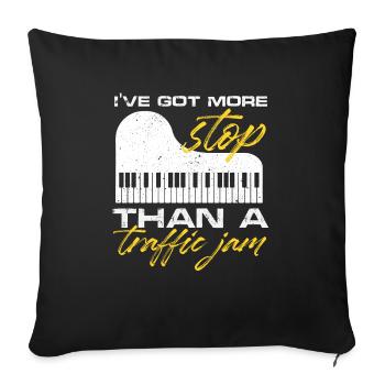 J’ai plus d’arrêts qu’un orgue d’embouteillage - Housse de coussin décorative 45 x 45 cm - noir - Devant
