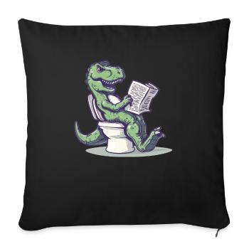 The Humor of Paleontology Dinosaurs - Sofa pillowcase 17,3'' x 17,3'' (45 x 45 cm) - black - Front