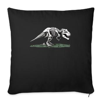 The Humor of Paleontology Dinosaurs - Sofa pillowcase 17,3'' x 17,3'' (45 x 45 cm) - black - Front
