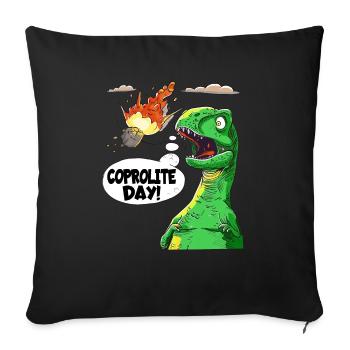 The Humor of Paleontology Dinosaurs - Sofa pillowcase 17,3'' x 17,3'' (45 x 45 cm) - black - Front