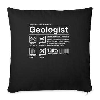 The Humor of Paleontology Dinosaurs - Sofa pillowcase 17,3'' x 17,3'' (45 x 45 cm) - black - Front