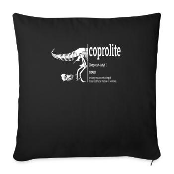 The Humor of Paleontology Dinosaurs - Sofa pillowcase 17,3'' x 17,3'' (45 x 45 cm) - black - Front