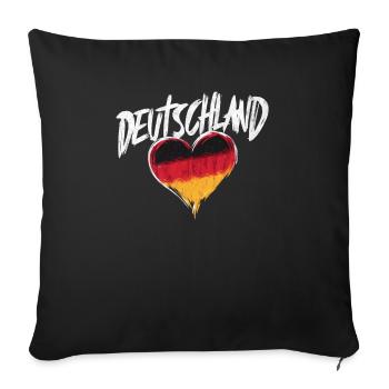 Germany German German GER Almanya Alemania - Sofa pillowcase 17,3'' x 17,3'' (45 x 45 cm) - black - Front