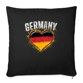 Germany German German GER Almanya Alemania - Sofa pillowcase 17,3'' x 17,3'' (45 x 45 cm) - black - Front