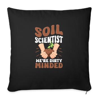 Cher scientifique agricole en science du sol, - Housse de coussin décorative 45 x 45 cm - noir - Devant