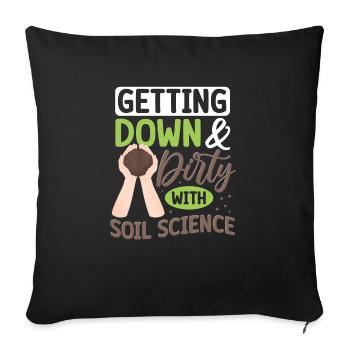 Cher scientifique agricole en science du sol, - Housse de coussin décorative 45 x 45 cm - noir - Devant