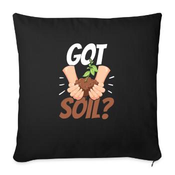 Cher scientifique agricole en science du sol, - Housse de coussin décorative 45 x 45 cm - noir - Devant