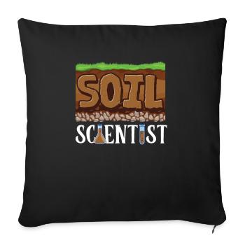 Cher scientifique agricole en science du sol, - Housse de coussin décorative 45 x 45 cm - noir - Devant