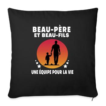 Step-Dad Step-Dad Stepson Vintage Humor - Sofa pillowcase 17,3'' x 17,3'' (45 x 45 cm) - black - Front