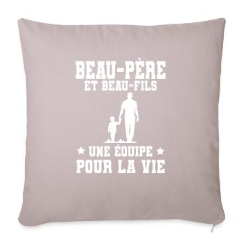 Step-Dad Stepdad Stepson Team for Life - Sofa pillowcase 17,3'' x 17,3'' (45 x 45 cm) - light taupe - Front