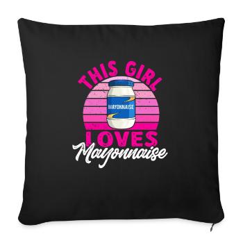 Mayonnaise - Sofa pillowcase 17,3'' x 17,3'' (45 x 45 cm) - black - Front