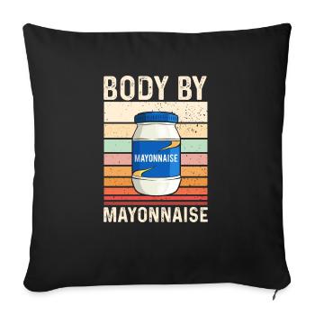 Mayonnaise - Sofa pillowcase 17,3'' x 17,3'' (45 x 45 cm) - black - Front