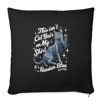 Katze Russisch Blau Geschenk - Sofakissenbezug 45 x 45 cm - Schwarz - Vorne