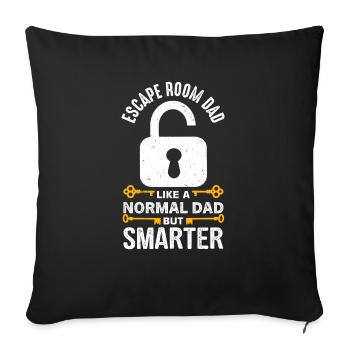 Funny Escape Room Saying - Sofa pillowcase 17,3'' x 17,3'' (45 x 45 cm) - black - Front
