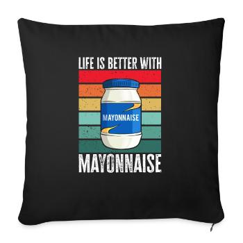 Mayonnaise - Sofa pillowcase 17,3'' x 17,3'' (45 x 45 cm) - black - Front