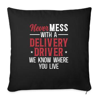 Supplier Package Delivery - Sofa pillowcase 17,3'' x 17,3'' (45 x 45 cm) - black - Front