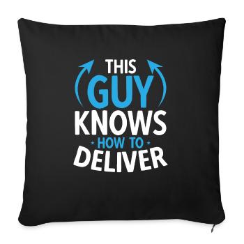 Supplier Package Delivery - Sofa pillowcase 17,3'' x 17,3'' (45 x 45 cm) - black - Front
