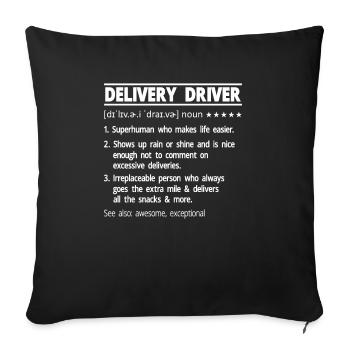 Supplier Package Delivery - Sofa pillowcase 17,3'' x 17,3'' (45 x 45 cm) - black - Front