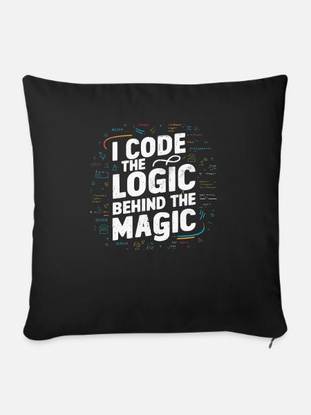 Backend-Entwickler Programmierung Softwareprogrammierer - Sofakissenbezug 45 x 45 cm - Schwarz