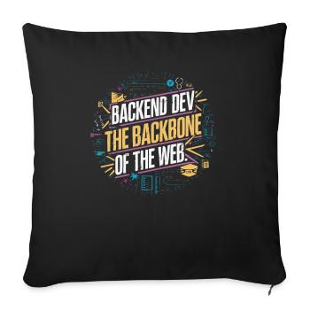 Backend-Entwickler Programmierung Softwareprogrammierer - Sofakissenbezug 45 x 45 cm - Schwarz - Vorne