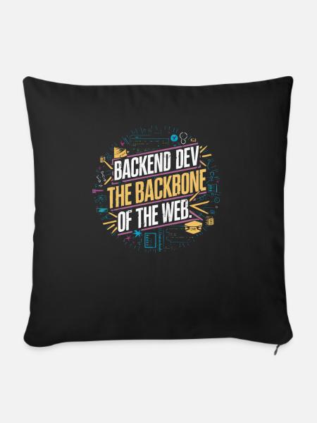Backend-Entwickler Programmierung Softwareprogrammierer - Sofakissenbezug 45 x 45 cm - Schwarz