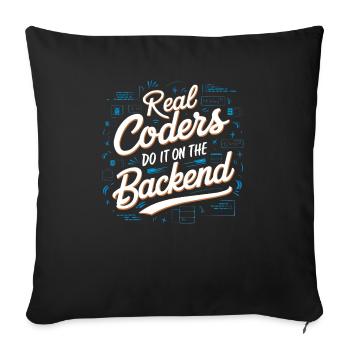 Backend-Entwickler Programmierung Softwareprogrammierer - Sofakissenbezug 45 x 45 cm - Schwarz - Vorne