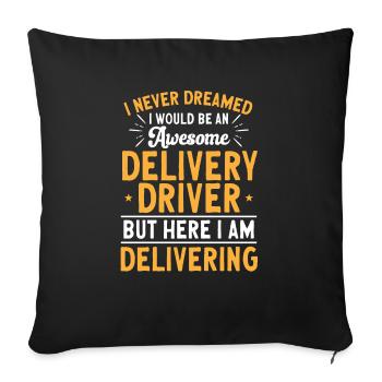 Supplier Package Delivery - Sofa pillowcase 17,3'' x 17,3'' (45 x 45 cm) - black - Front