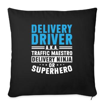 Supplier Package Delivery - Sofa pillowcase 17,3'' x 17,3'' (45 x 45 cm) - black - Front