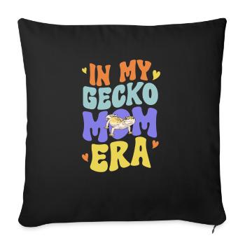 Leopard Gecko Reptile Pet Gecko - Sofa pillowcase 17,3'' x 17,3'' (45 x 45 cm) - black - Front